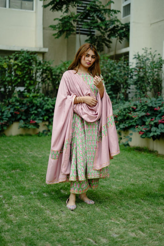 Juri- Block Printed Suit Set