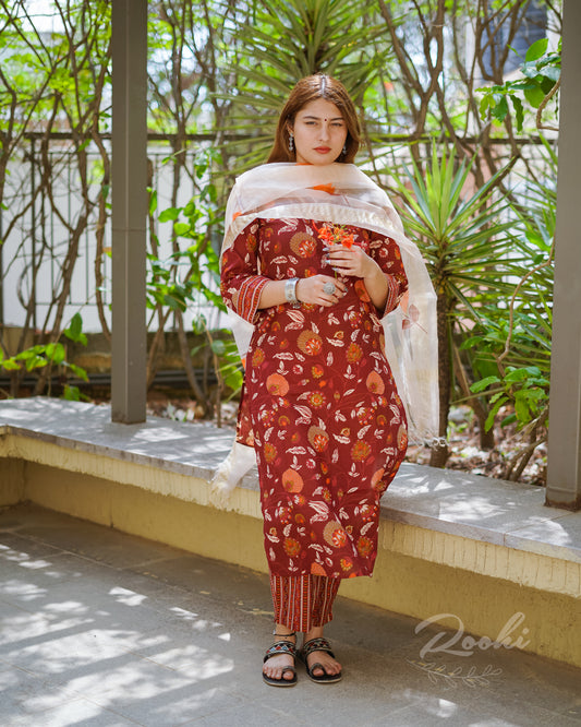 Vani - Block Printed Cotton Suit Set