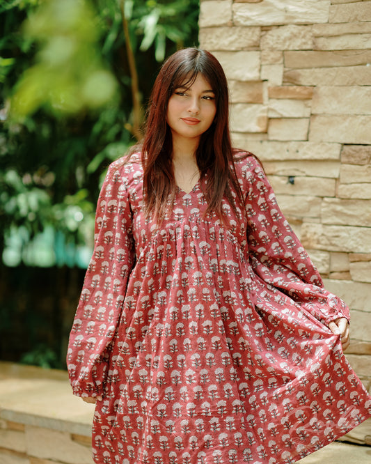 Ira Block Printed Dress