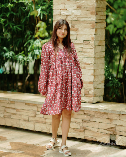 Ira Block Printed Dress
