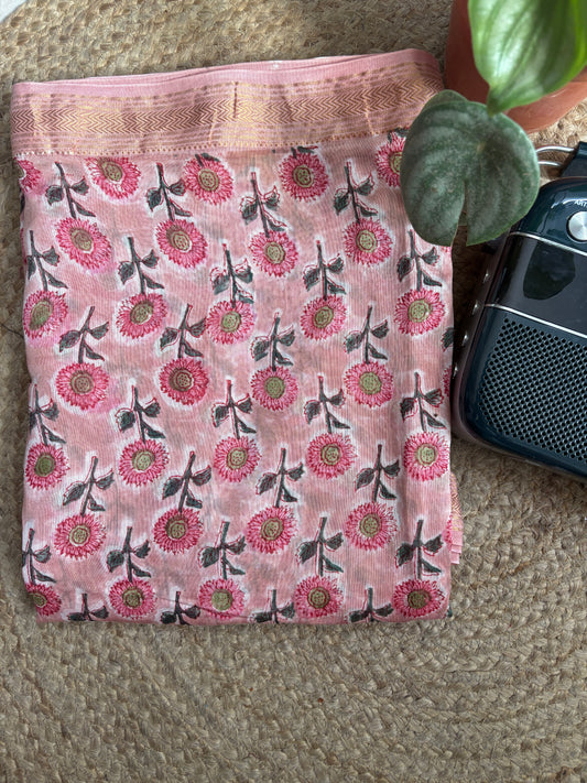 Tasha Maheshwari Hand Block Printed Saree