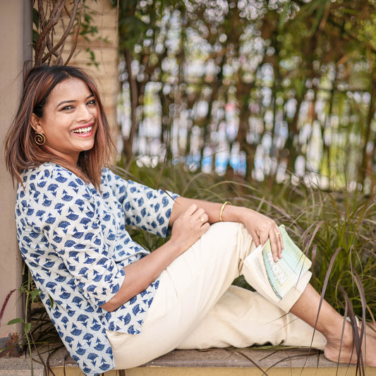 Zareen Block Printed Casual Top