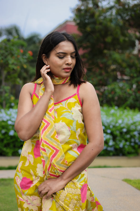 Shaaz - Block printed Cotton Suit Set