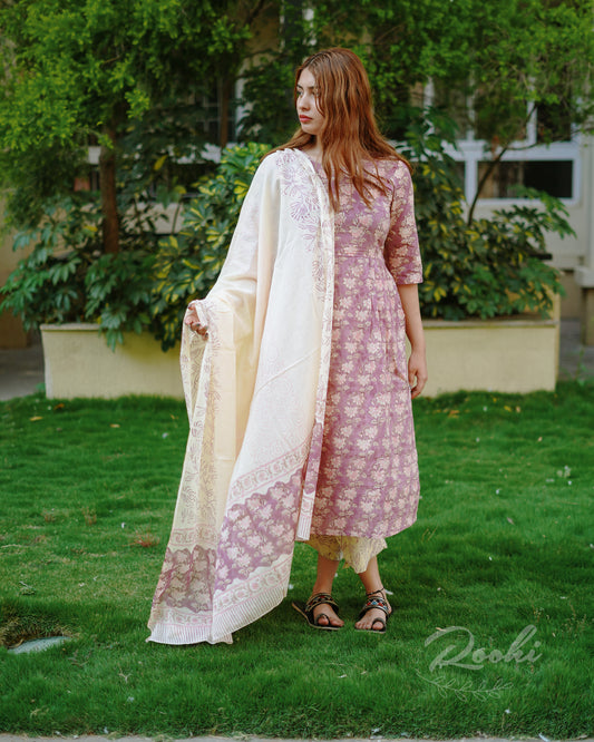 Siya - Block Printed Cotton Suit Set