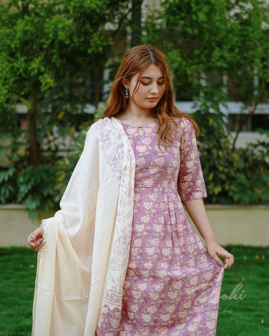 Siya - Block Printed Cotton Suit Set