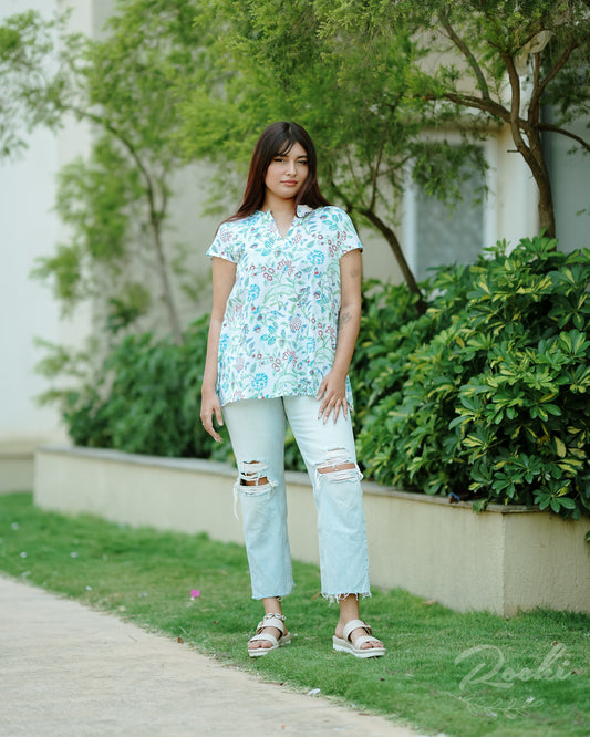 Alia Block Printed Top