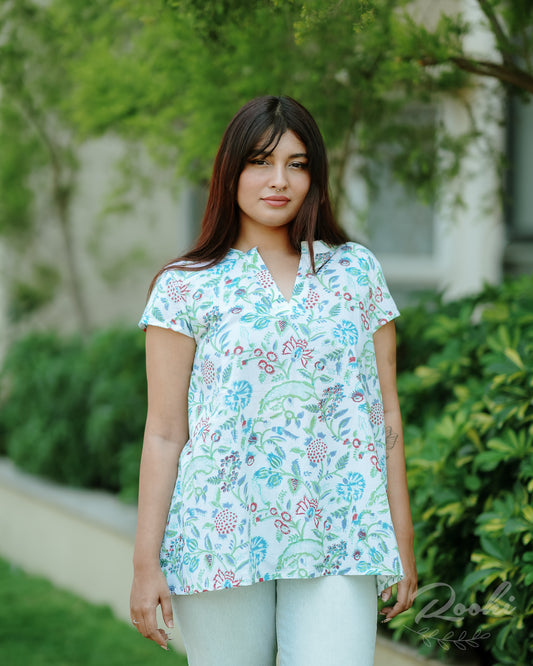 Alia Block Printed Top