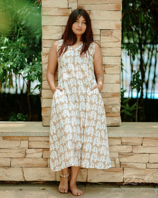 Akira Block Printed Dress